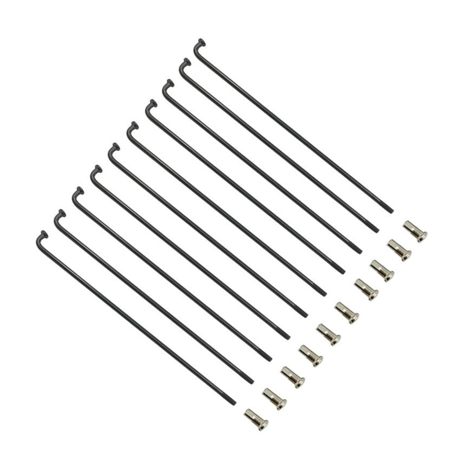 37 szprych do roweru elektrycznego 12G - 2,6 mm czarne 45 # szprychy J-Bend ze stali węglowej do naprawy piasty roweru elektrycznego i kół