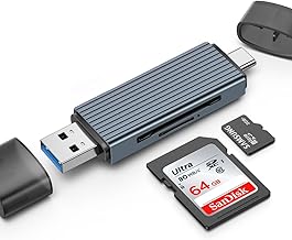 Kinsound 4 in 1 SD & TF Card Reader with Type-C & USB Ports,Portable Memory Card Reader Compatible with TF, SD, SDHC, SDXC, MMC, RS-MMC, Micro SDXC for Computer & Android Phone