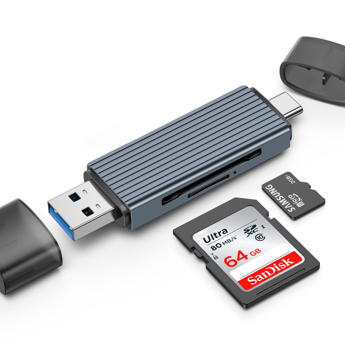 Kinsound 4 in 1 SD & TF Card Reader with Type-C & USB Ports,Portable Memory Card Reader Compatible with TF, SD, SDHC, SDXC, MMC, RS-MMC, Micro SDXC for Computer & Android Phone-image-34