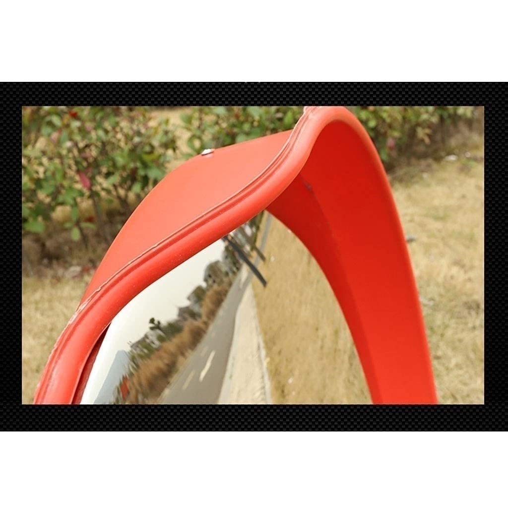 SBTXHJWCGLD Espejo Circular de Seguridad de fábrica, Bola de Espejo roja Espejo de plástico Plástico Rojo Diámetro: 30-100 CM (Tamaño: 100 CM)