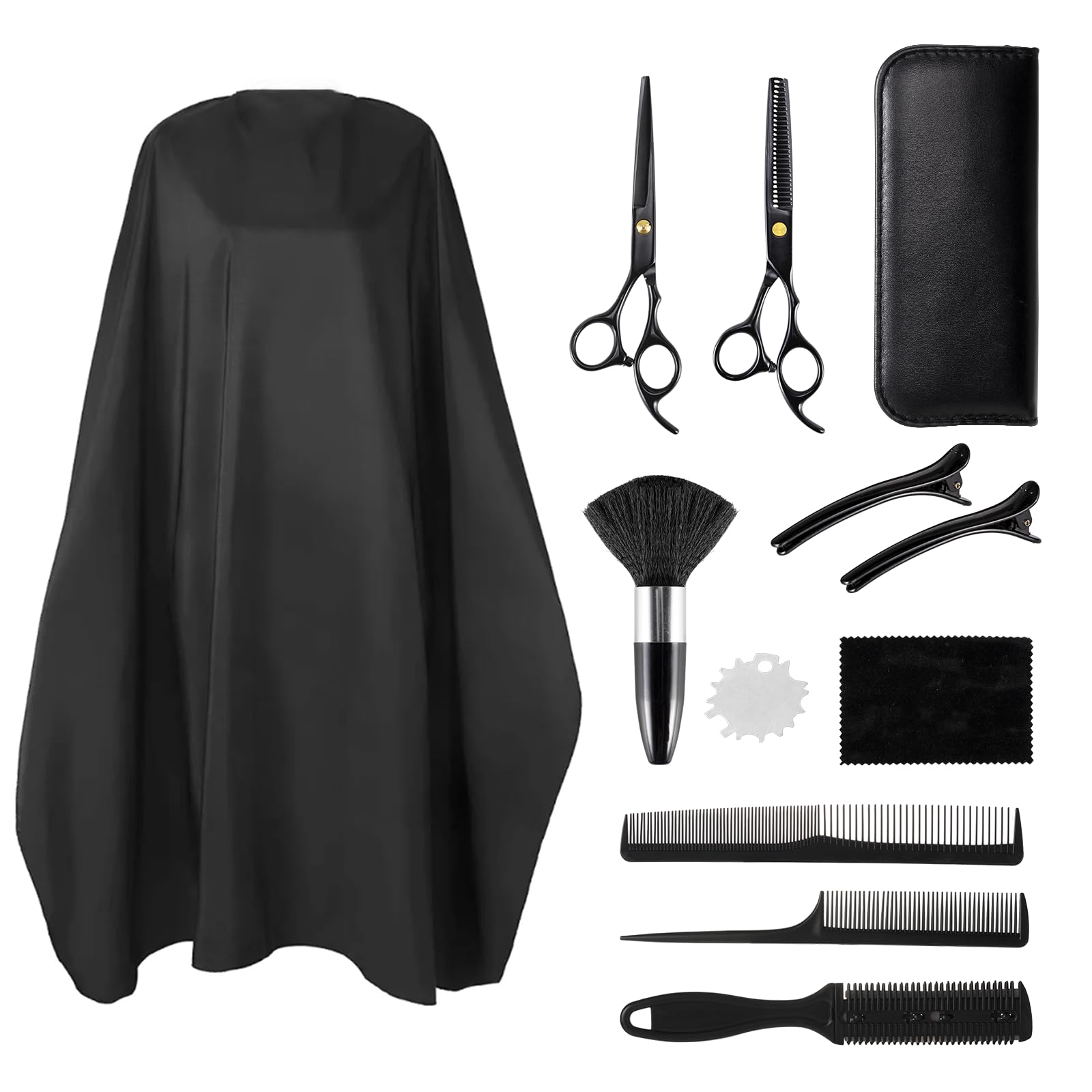 Carehabi Kit Capelli Forbici Parrucchiere Professionali Forbici per Capelli Forbice per Sfoltire i Capelli Forbici Capelli per Uomini e Donne - 12PCS