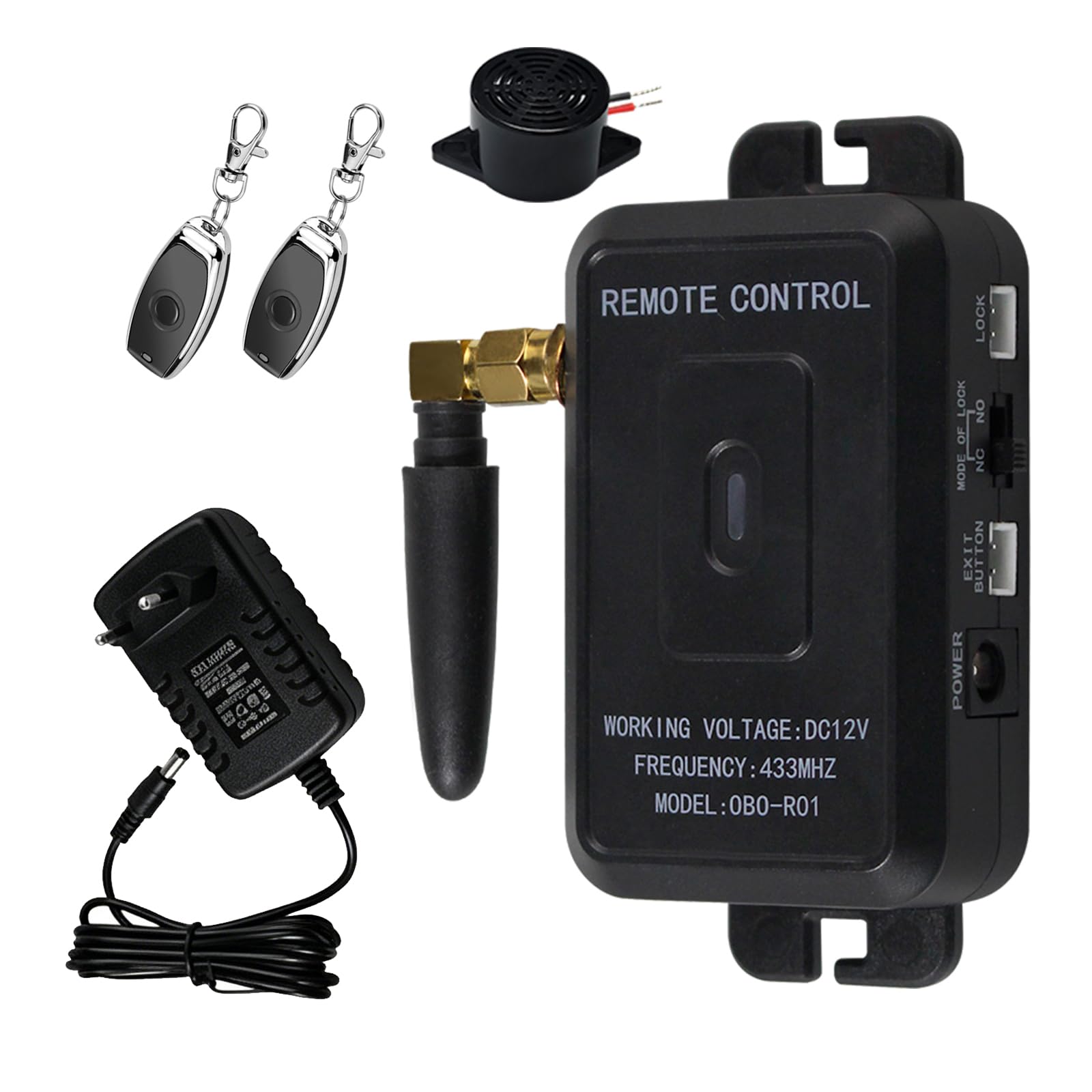 Tuya Smart WiFi Door Access Control System Kit con RFID, telecomando 433 MHz, alimentatore 12 V (spina UK) - Scegli il tipo di serratura per la sicurezza domestica e l'ufficio (R01)