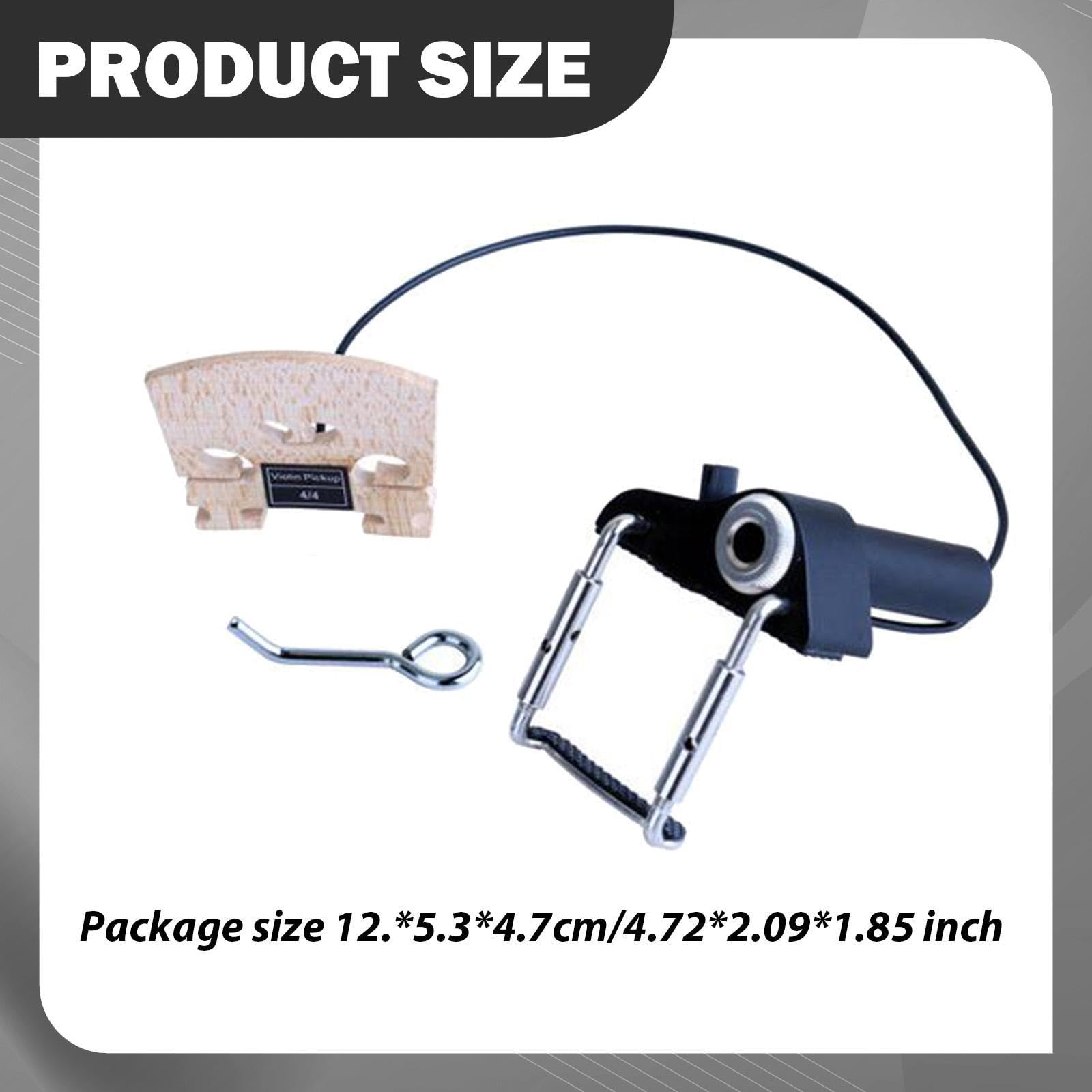 MagiDeal Pickup per violino, pickup per microfono a contatto piezoelettrico passivo, controllo del volume per banjo per chitarra