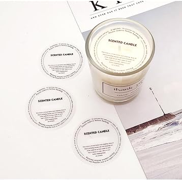 gugululu 50pcs Candle Dust Covers, Translucence Printed Candle Dust Lid or Candle Making Dust Protection5.5inch