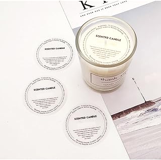 gugululu 50pcs Candle Dust Covers, Translucence Printed Candle Dust Lid or Candle Making Dust Protection (5 inch)