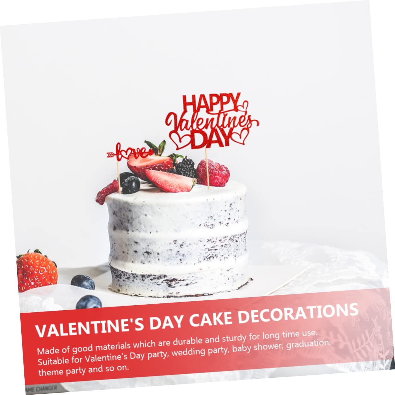 Abaodam 200stücke Valentinstag Kuchendekorationen Herz Cupcake Topper Romantische Dessert Picks Für Hochzeiten Und Valentinstag Feiern Hochwertigem Für Festliche Anlässe