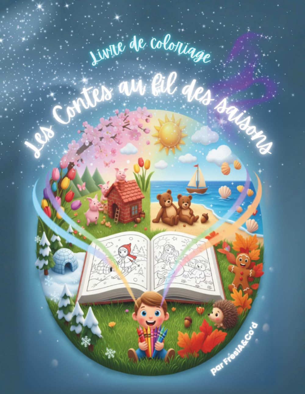 Les Contes au fil des saisons: Livre de coloriage