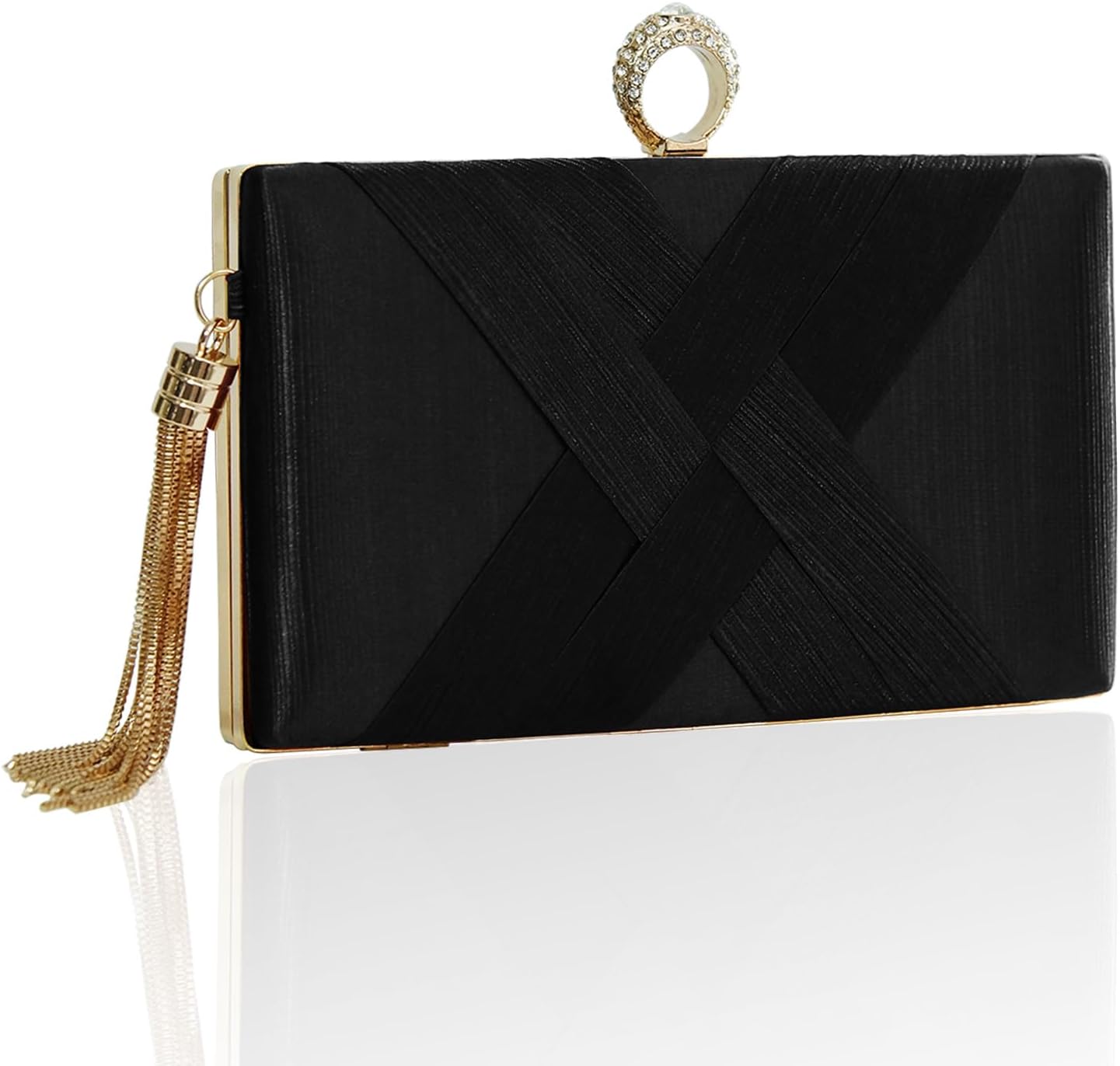 Clutch Purses for Women Tassel Evening Clutch bag Sparkly Diamond Crossbody Shoulder Bag For Wedding Night out Party