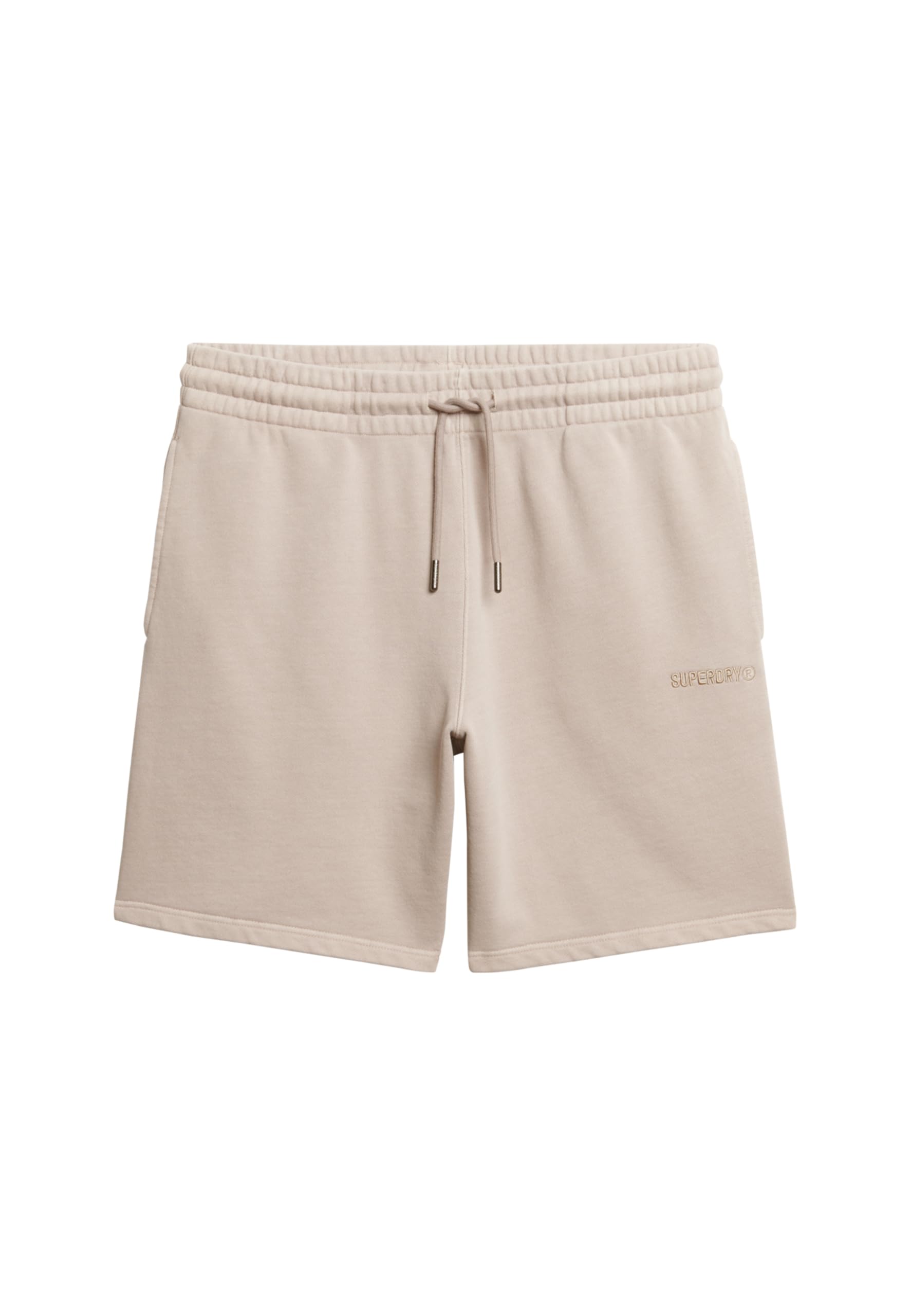 Superdry Men's Dark Beige Textured Micro Logo Shorts, Beige, M