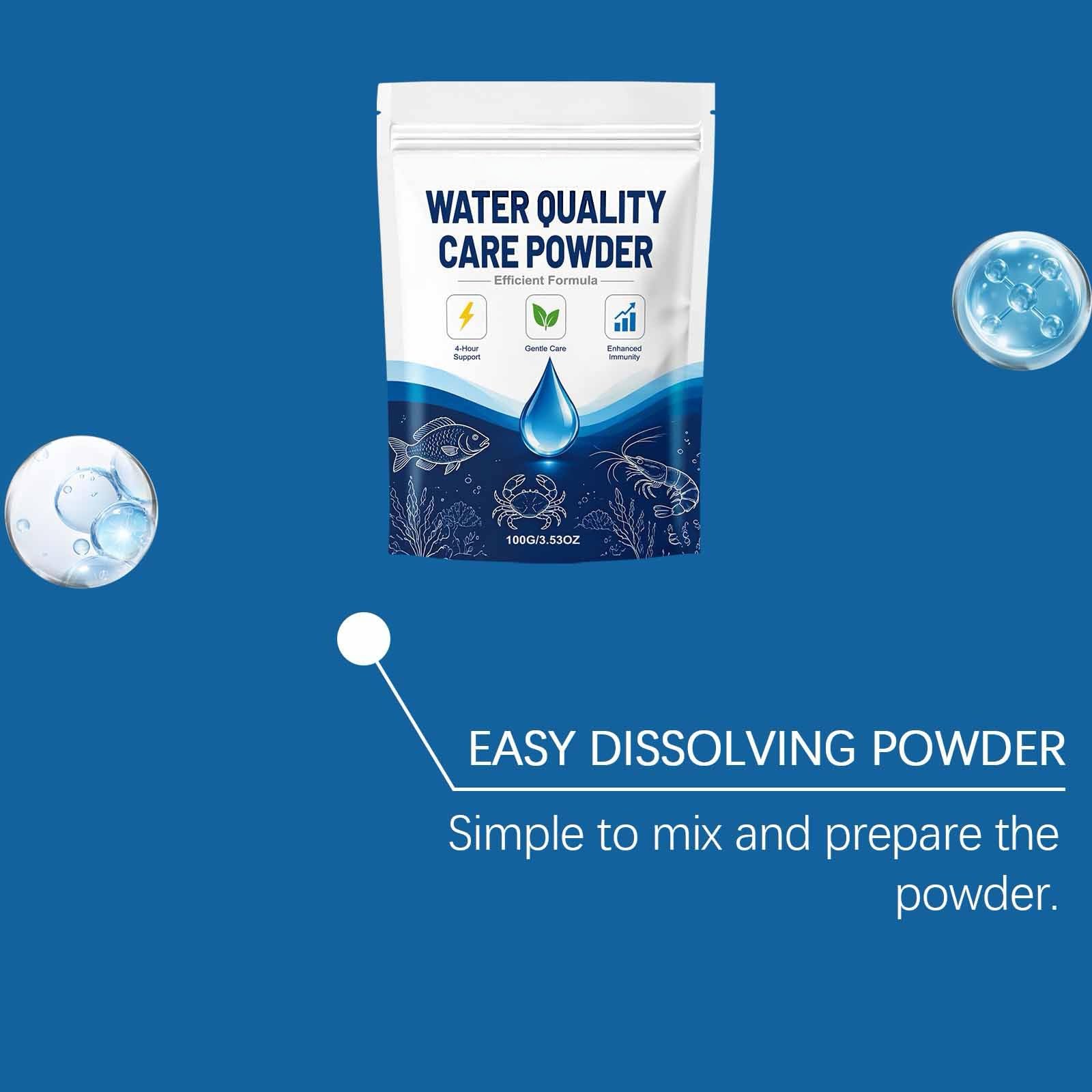 Aqua-Guardian Pro Formula Poudre pour l'entretien de l'eau des aquariums et bassins, agent de traitement de l'eau facile à utiliser, pour une eau claire au quotidien,2PCS