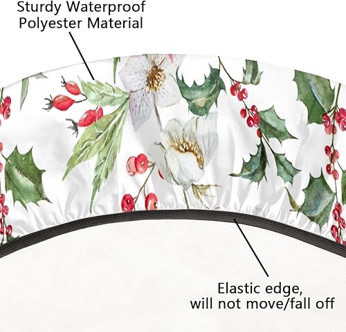 Vista 313 de cfpolar Mantel redondo ajustable de verano, hojas de palma tropical, borde elástico, mantel redondo lavable para uso en interiores y exteriores, se