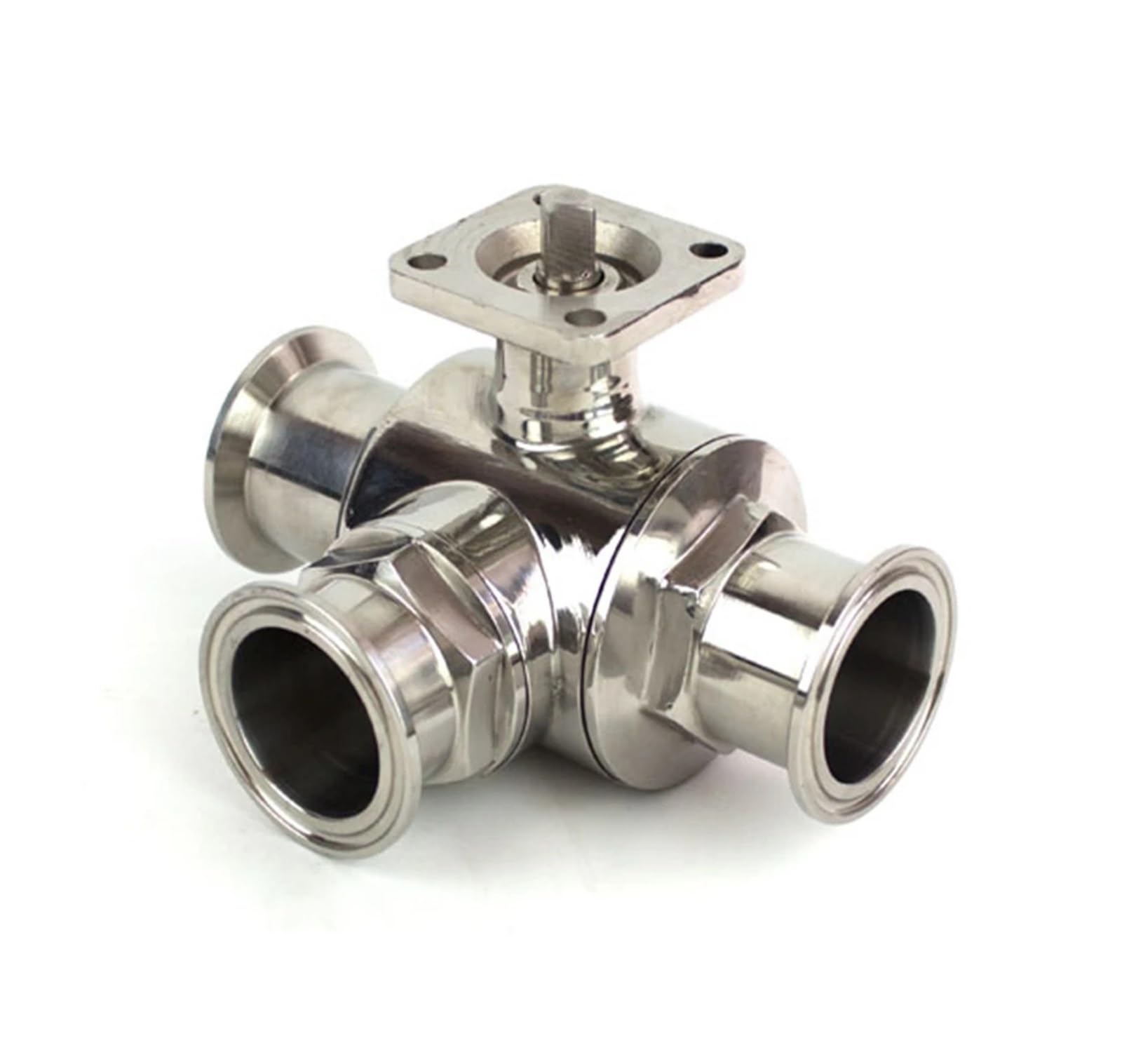 Vanne à bille sanitaire 3/4" 19 mm triple pince 1,5" inox 316