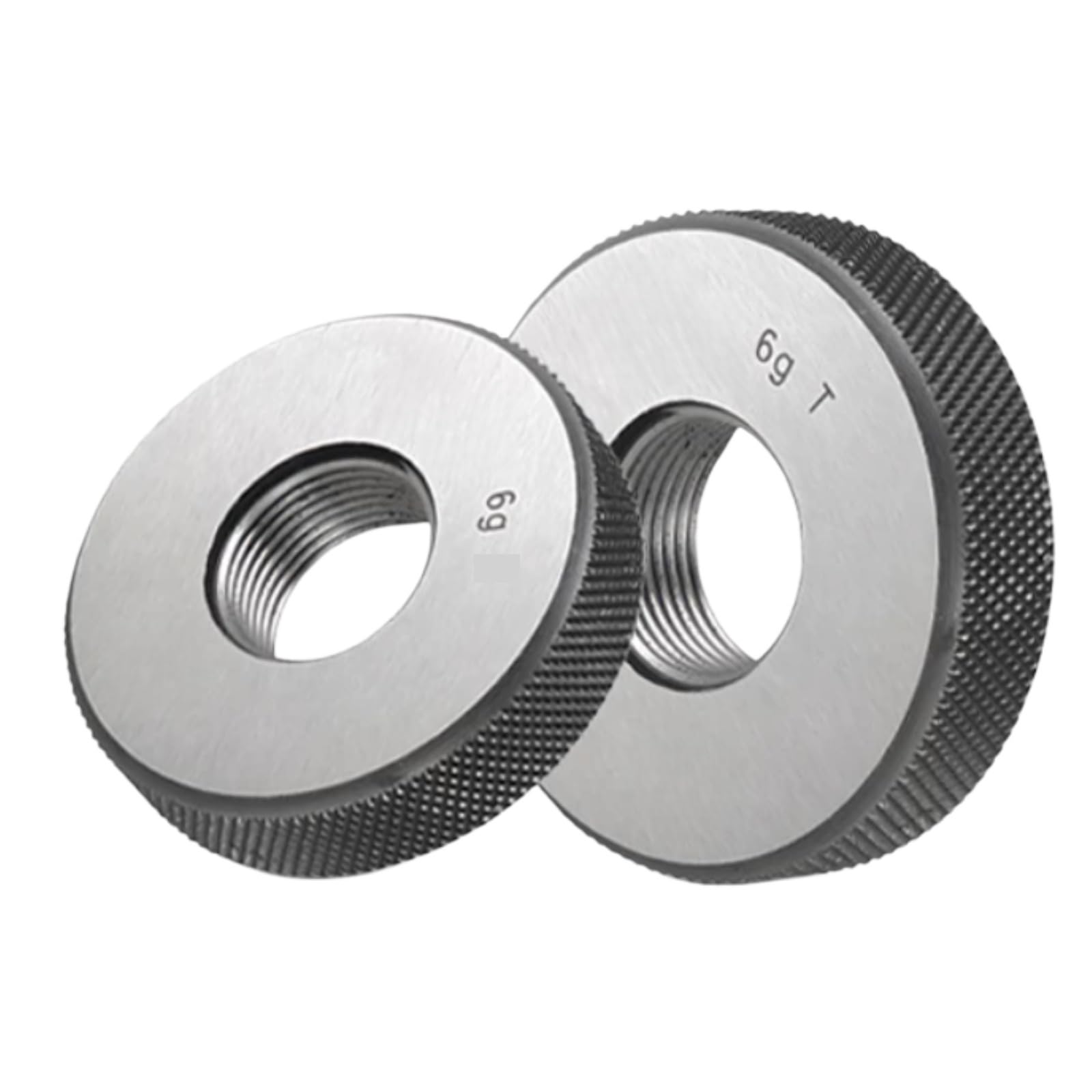HKEJSJWA 2pcs/set 6g Metric Thread Ring Gauge, M20X0.75, M21X0.75, M22X0.75, M23X0.75, M24X0.75, M25X0.75, M26X0.75, M27X0.75, M28X0.75, M29X0.75 Measure Tool(M29*0.75 6g)