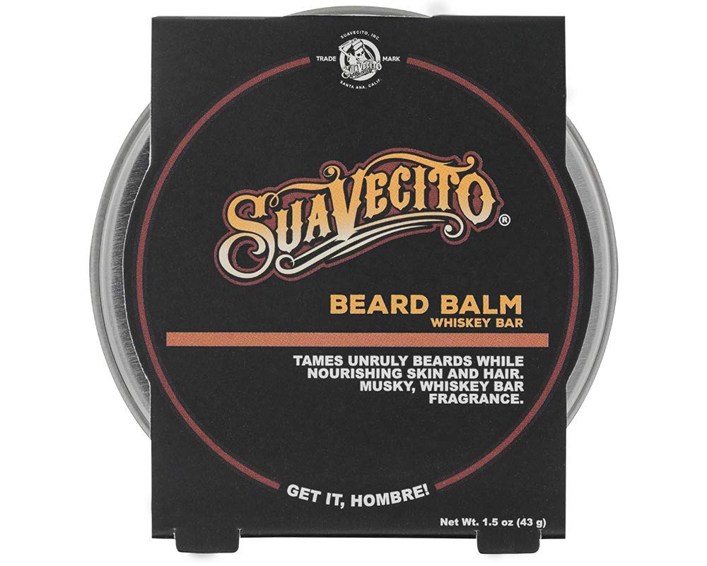 Suavecito Whiskey Bar Beard Balm Daily Conditioning & Nourishing - Strengthen & Style Facial Hair Care - Fights Itchiness and Dryness