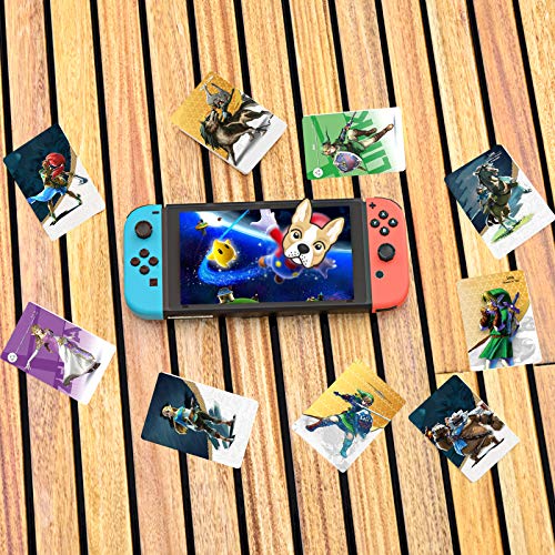 24 Pcs BOTW NFC Tags Game Cards for Zelda Breath of The Wild, Acessorz TLOZ NFC Tags Game Cards, Compatible with Switch/Switch Lite/Wii U with Case