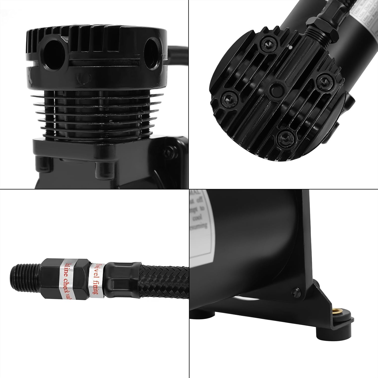 Zestaw Sprężarki Powietrza 12 V Przenośna Sprężarka Powietrza I Zestaw Naprawczy Do Opon 200 Psi Sprężarka Zawieszenia Pneumatycznego Do Klaksonów Samochodowych Opony Materace Pneumatyczne