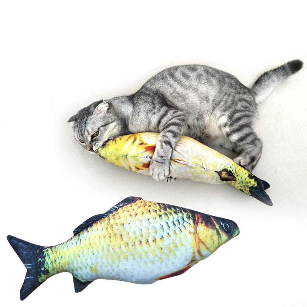 Egurs Interactive Cat Toys Fish Cat Toy Catnip Toys Refillable Fish Toy For Cats To Play L=60Cm