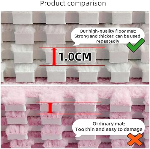 Miniatura 7 de Tapete de rompecabezas de 12 piezas, azulejos de felpa entrelazados, azulejos antideslizantes de espuma EVA, construyen una zona segura para