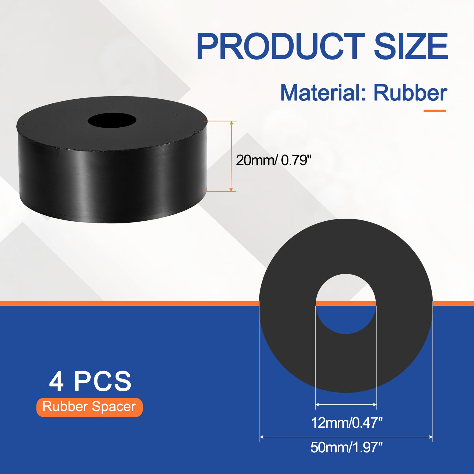 YELARXI Multi Purpose Rubber Spacer - Image 2