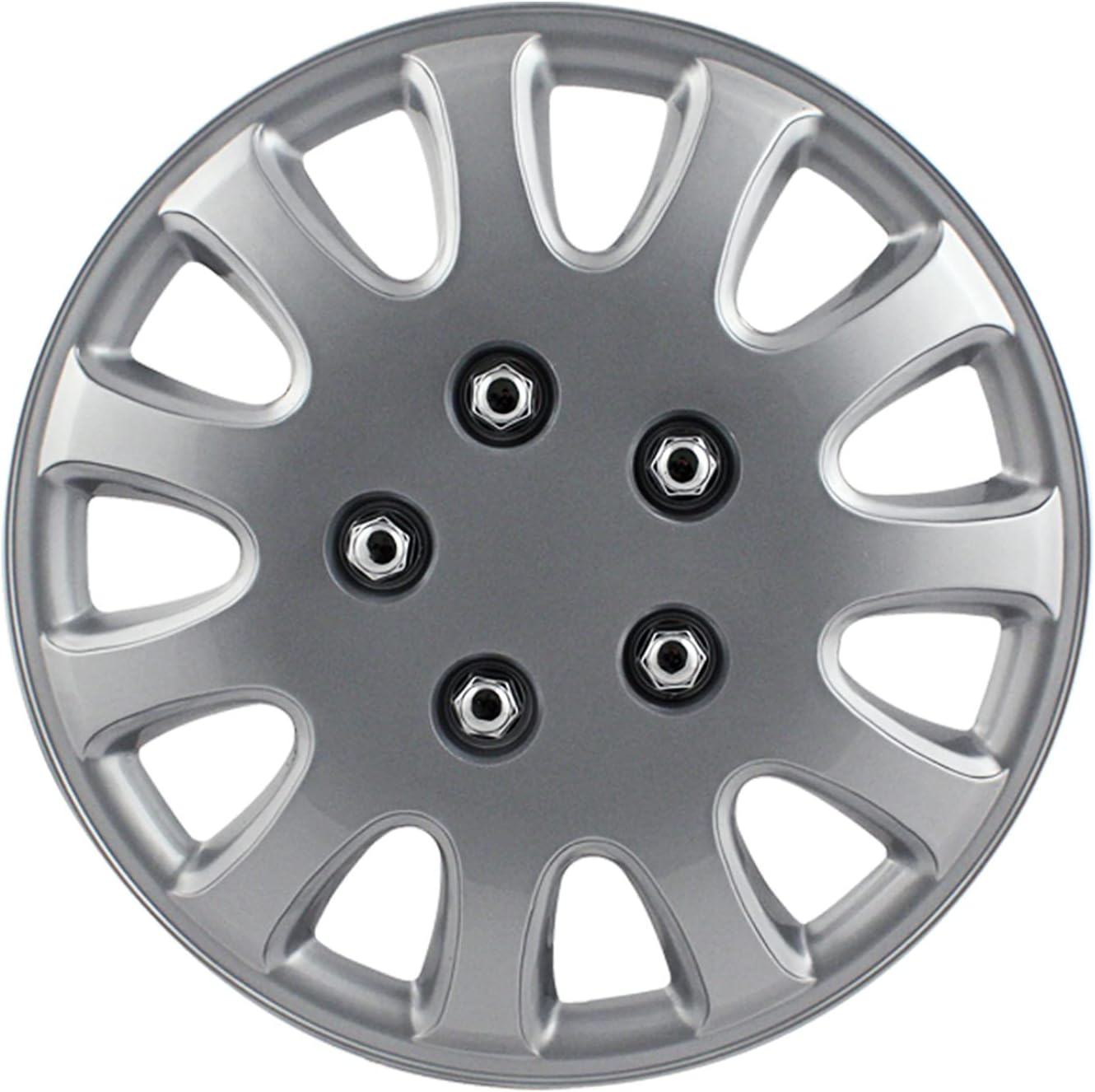 Pilot Automotive WH52515SBX 5 Lug Silver 15" Wheel Cover, (Set of 4