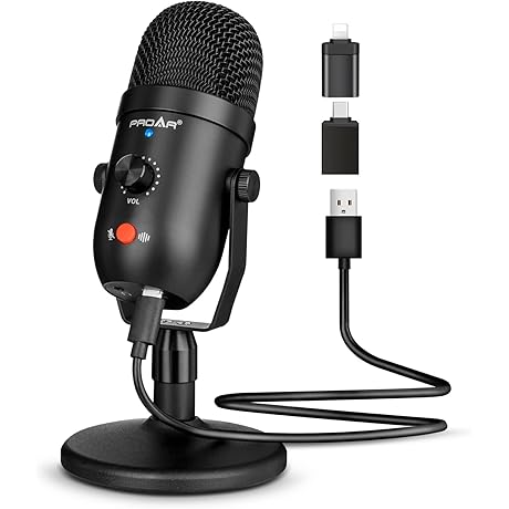 Professional USB Microphone Kit for Crystal-Clear Audio Recording