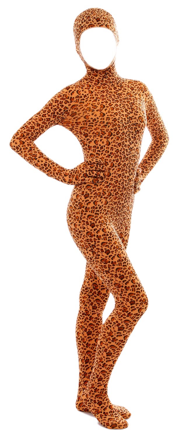 Aniler Men's and Women's Spandex Open Face Full Body Zentai Costume Bodysuit