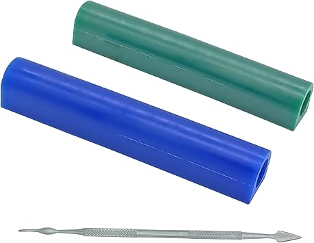 2 Pieces Carving Wax Ring Tube for Making Rings, Lost Wax Casting Supplies Hard Modeling Wax for Jewelry Ring Casting Mold Kit Ring Making with Wax Carving Tool T150
