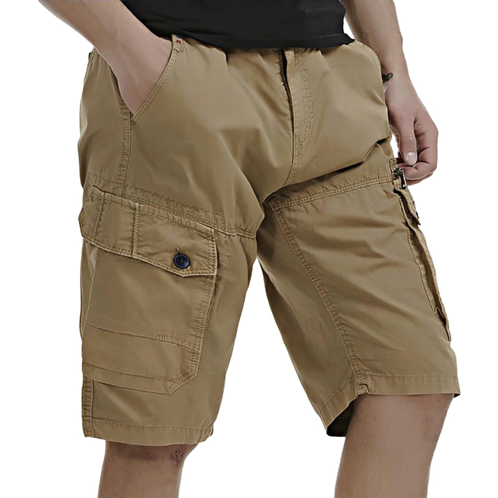 Short d'été léger pour homme avec poches pour la randonnée, le golf, la course à pied