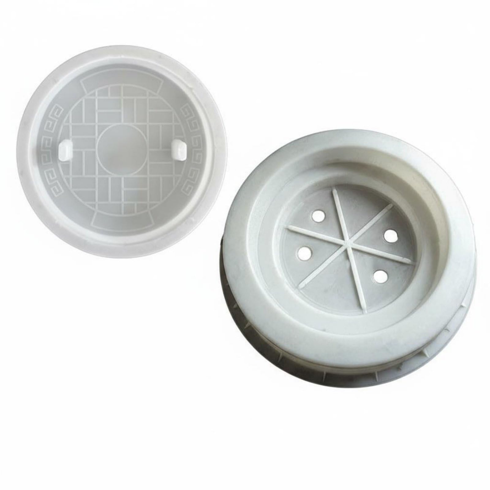 ATORSE ABS Manhole Cover Form PP Material Round Inspection Well Shape Concrete Well Loop Casting Form Reusable for Roadwork, 40x6cm-picture-11