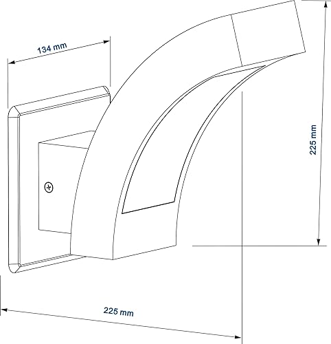 Miniatura 5 de Lámpara de pared para porche al aire libre, luces LED modernas de pared para patio, lámpara exterior de aluminio negro mate impermeable para