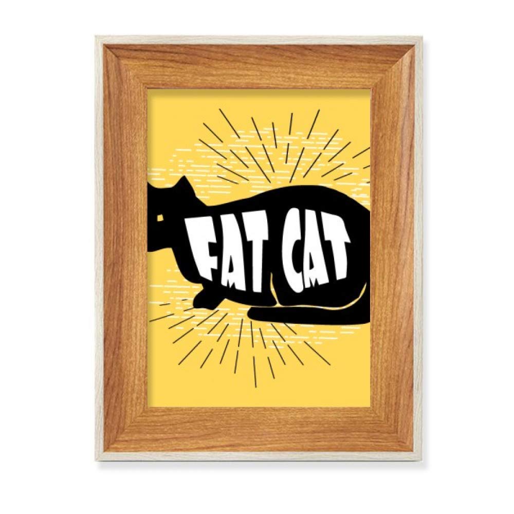 Cadre photo en bois de bureau style chat noir pour sublimer votre espace de travail