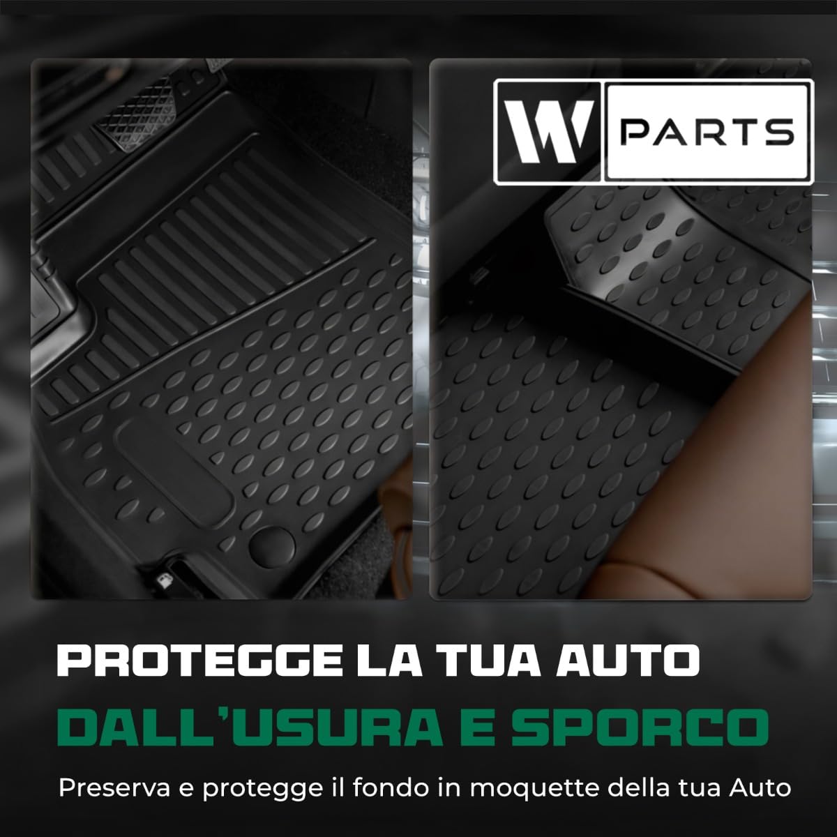 4 DYWANY - 3D TPE GUMOWE PODKŁADKI WANSOWE DO CITROEN C3 OD 2016-2025