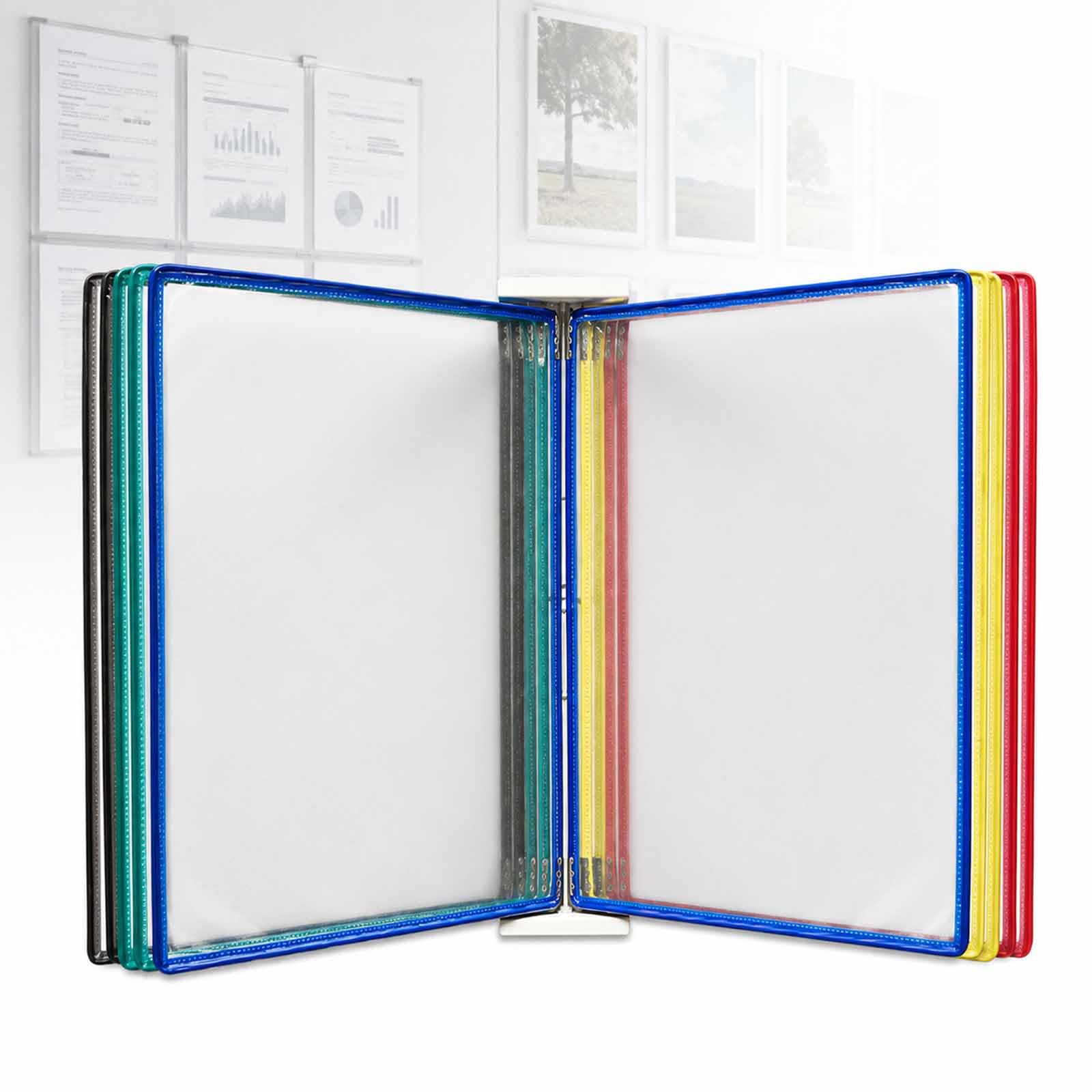 Wiszący Na Ścianie Organizer A3 Z Teczką Z Magnetyczną Podstawą, Ścienny Organizer Na Książki A3, 10 Kieszeni Z Klapką/20 Stron, Organizer 45 × 33 Cm Do Szybkiego Dostępu Do Plików W Biurach I