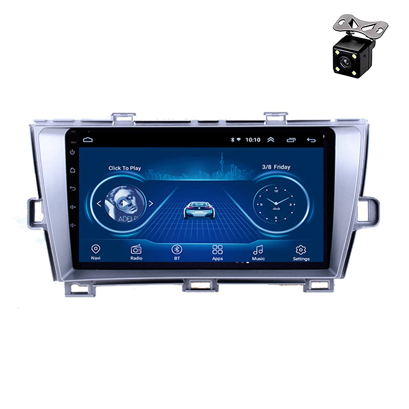 Navigation GPS Prius 2009-2013 RHD via écran tactile 9 pouces et lecteur DVD