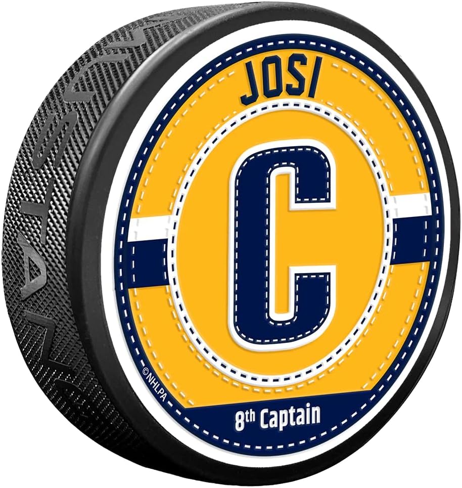 Sports Decor Roman Josi Puck - Captain Jersey Stitch