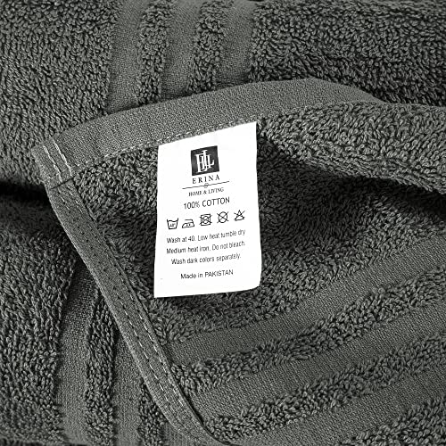 Erina Cotton Gym Towel (20 X 40 Inch, 6 Pack) - Small Bath Towels 500 Gsm Cotton Gym Towels For Yoga, Pool, Hair, Spa, And Work Out, Highly Absorbent Quick Dry, Lightweight, 100% Cotton Towel Set #TOP6