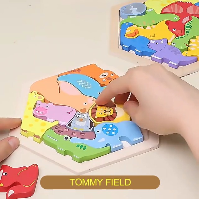 TOMMYFIELD 木製パズル はめ込みパズル