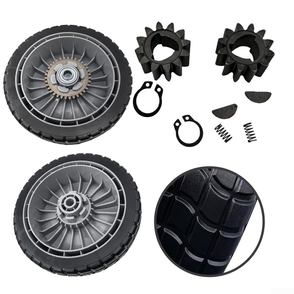 Juego de ruedas para cortacésped Honda HRR216 HRS216 HRT216, rueda delantera y trasera de 8 pulgadas con rueda motriz, repuesto para 44710-VL0-L02ZB y 42710-VE2-M02ZE(4 piezas delanteras y traseras +