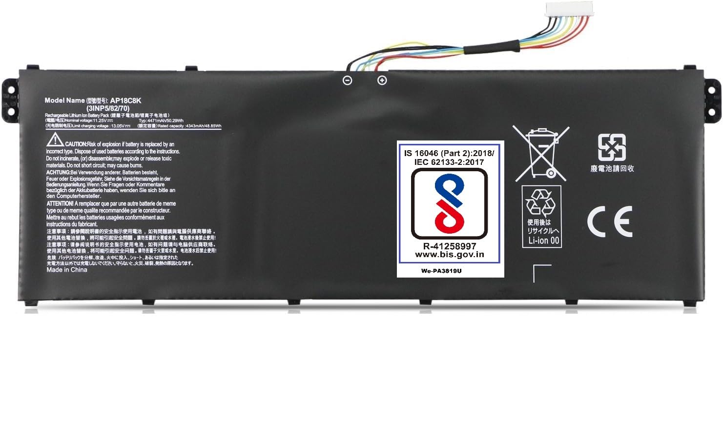 Laptop Battery Compatible for Aspire 5 A514-52 A514-54 A514-54G A515-56 Aspire 7 A715-42G Swift 3 SF314-42 SF314-57 SF314-57G SF314-58 SF314-59 Chromebook 15 CB315-3H CB315-3HT 314-C933 3INP5/82/70