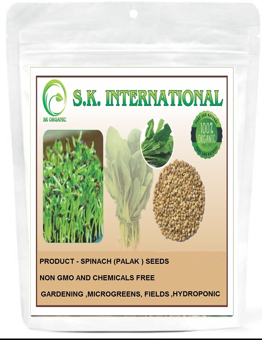 SK ORGANIC Spinach (Palak) Seeds for Cultivation - microgreens garden vegetables (1 KG) (B09PLG2RRB) Amazon Price History, Amazon Price Tracker