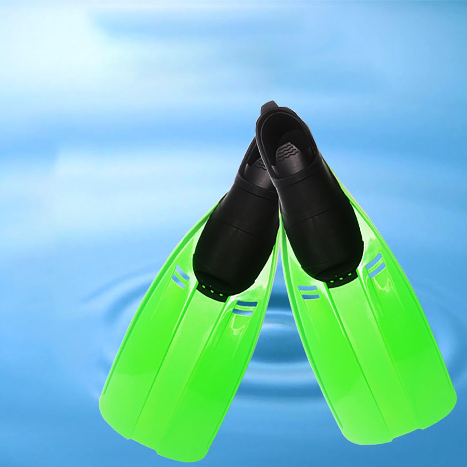 Flossen Schwimmflossen-Set, Fußtauchschuhe, Flossen, Schnorchel-Set(Grün,M)