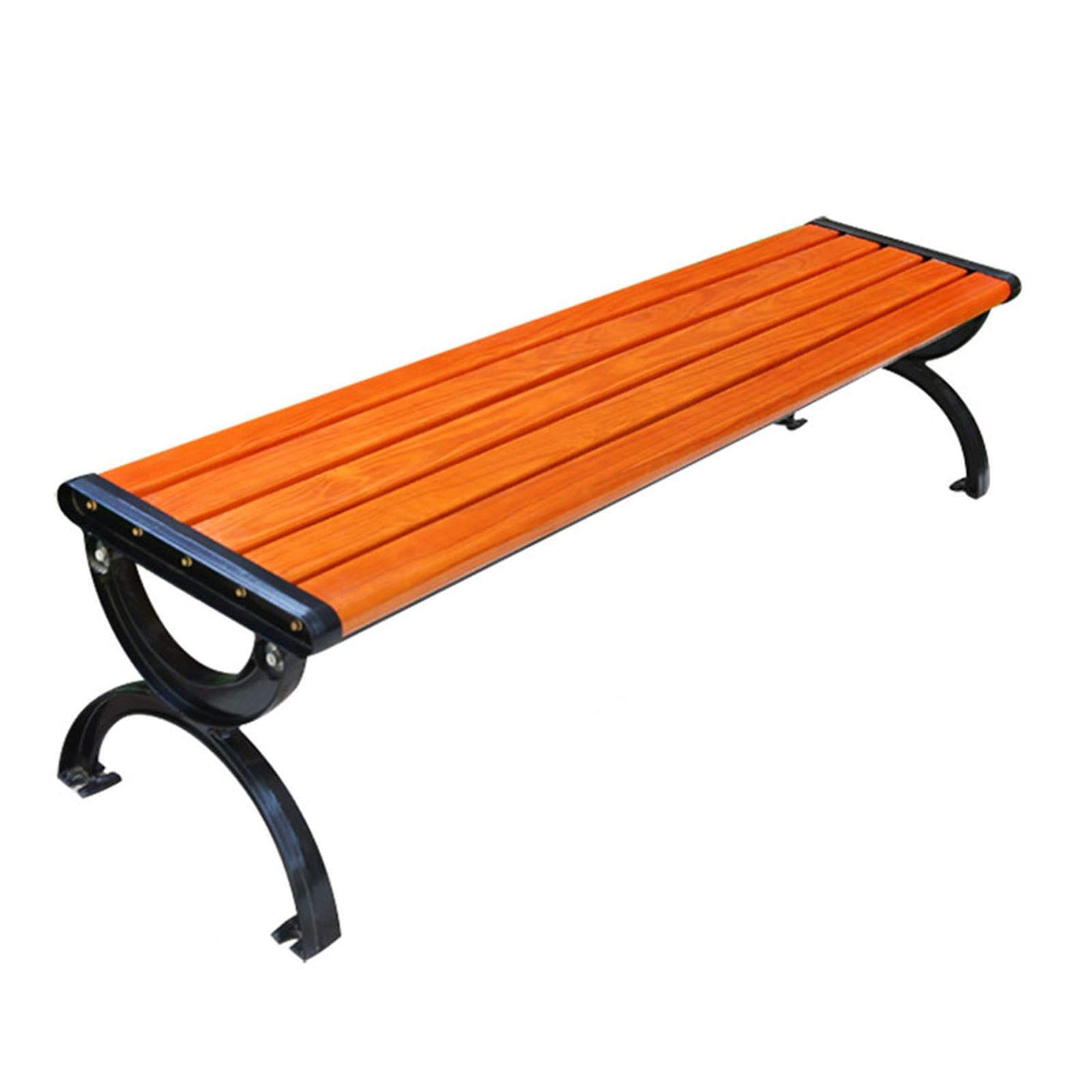 Banc de jardin d'extérieur anti-humidité 120 cm avec dossier ergonomique