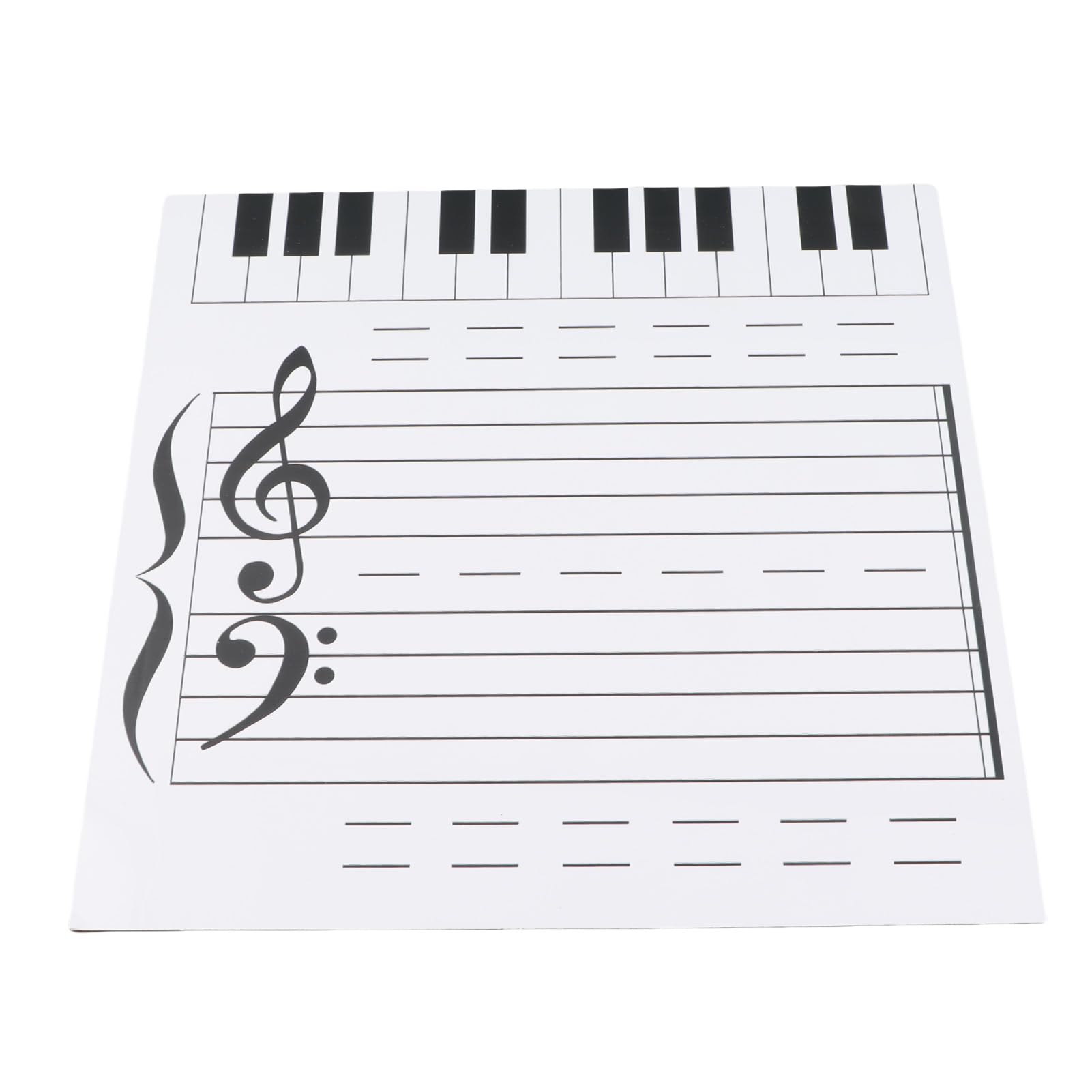 Alomejor Tableau magnétique effaçable à sec pour l'enseignement des touches de piano, prend en charge la lecture de notes et la musique pour les étudiants