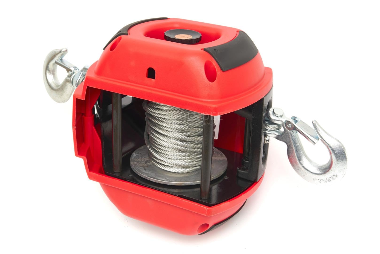 Trapano portatile HBM con argano, paranco e paranco trainato alimentato da 225 kg rosso
