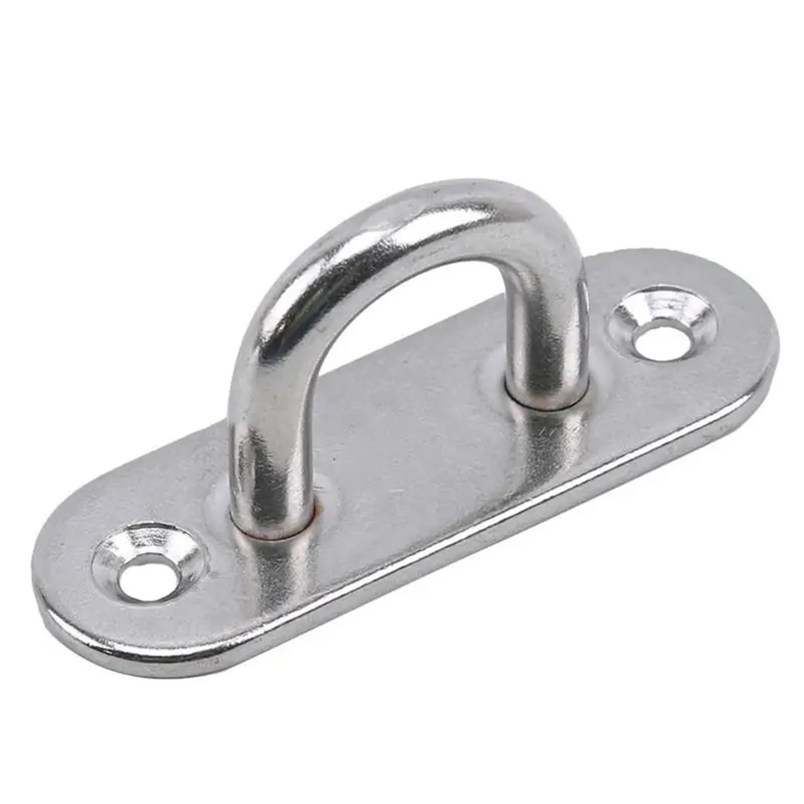 LTYKNGH Eye Plate Hook Eye Plate Heavy Duty Stainless Steel U-Shaped Door Buckle Ceiling Trapeze Marine Hardware(3pcs M6)