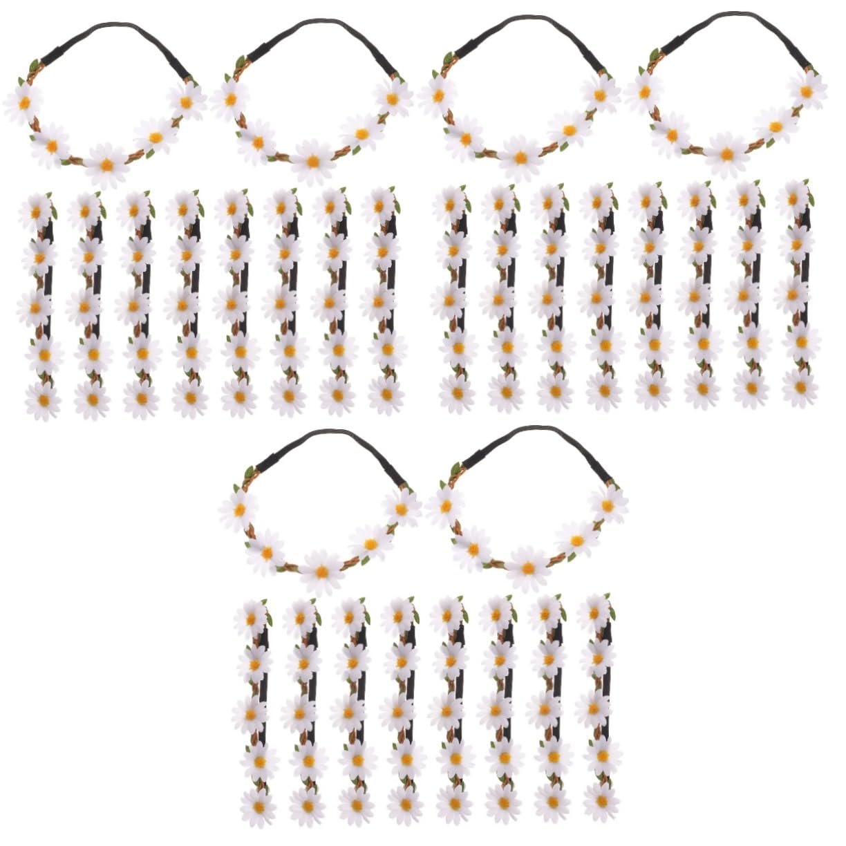 minkissy 30piezas Diadema De Margaritas Artificiales Para Mujeres Adorno Floral Para Bodas Fiestas y Eventos Especiales Accesorio De Peinado