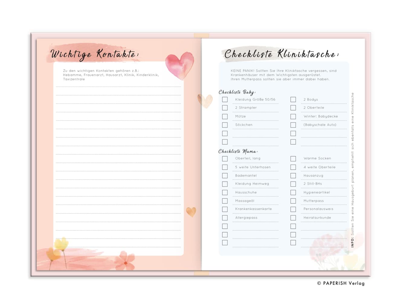 My Baby - Tagebuch für die Schwangerschaft: Schwangerschaftstagebuch zum eintragen, Schwangerschaftsbuch, Schwangerschaft Geschenke, Schwanger Buch PAPERISH®