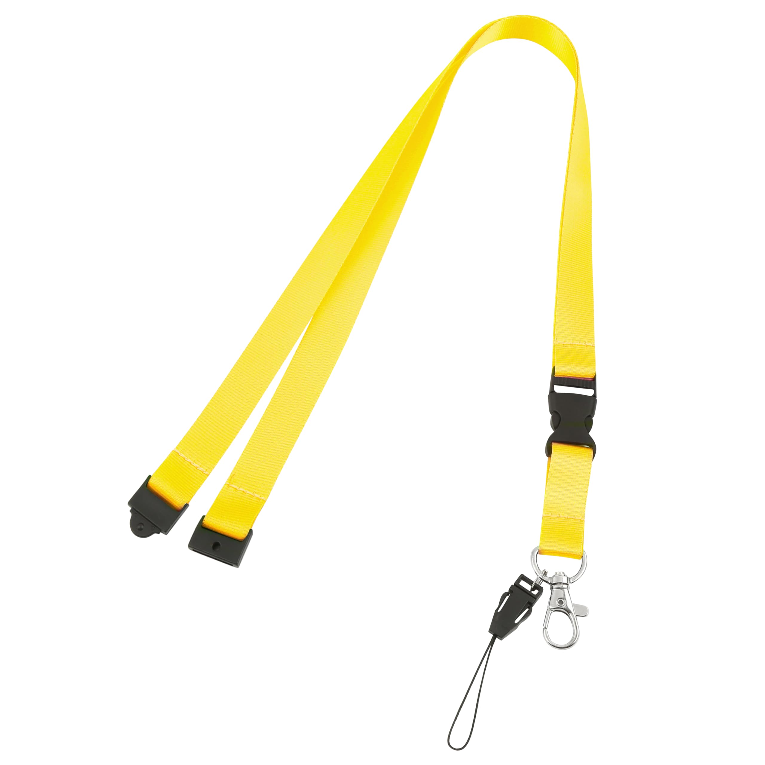 Licqic Yellow: 2 Pcs Neck Lanyard Strap, Lanyards For Neck With Safety Breakaway, For Holding A Id Card, Pass Card Badge, Keys Or Cell Mobile Phone