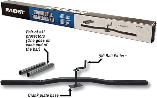 Miniatura 2 de Raider SP-320 Deluxe Kit de amarre seguro para remolque de nieve de 58" (incluye protectores de esquí), negro