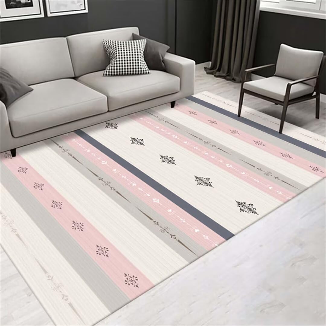 Tapis enfant doux couleur rose pour créer un coin lecture cosy